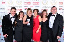 Celebrating their British Travel Award Win – Left to right: Andrew Jones, Director, Clare Levy, Marketing and Sales Manager, Kar