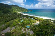 Aerial view of Rosalie Bay Resort, Dominica, Caribbean