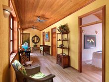 The interior hallway of the new Gló Spa at Rosalie Bay Resort, Dominica.