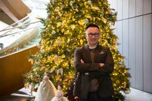 Barney Cheng creates the Christmas tree for Hotel ICON 