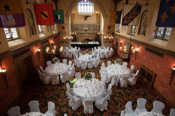 Poles Hall set for the wedding breakfast