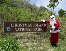 Santa enjoys some R&R on his favourite island