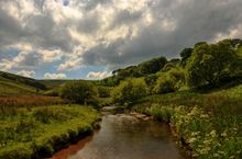 Spot for wild swimming in Exmoor's River Barle