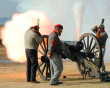 Battle of Fort Fisher Artillery Firing