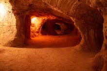 underground tunnel, coober pedy, south australia