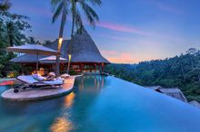 Main pool in the evening