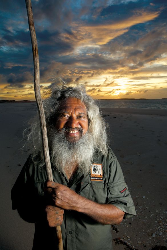 Brian Lee at Hunter Creek, located along the Dampier Peninsula