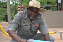 Albert explaining how the lodge’s Biogas plans works 