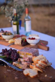 Rustic chicken and pistachio terrine after a hard day's riding