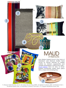 Travel inspired homewares from MAUD Interiors