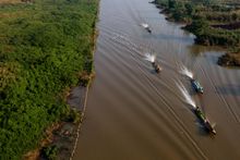 Boats on Inle Lake