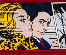 Roy Lichtenstein In the car 1963, oil and magna on canvas, 172 × 203.5cm, Scottish National Gallery of Modern Art, purchased 198