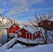 Lofoten Islands in winter
