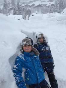 Fun in the fresh February snow