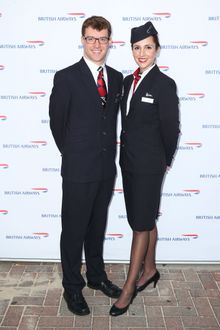 British Airways ambassadors Sam Pritchard and Lisa Allen welcome guests to the event