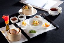 Tastefully arranged breakfast combinations include American, Chinese (pictured) and Continental sets