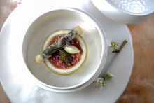 NOBU InterContinental Hong Kong - Noresore sashimi, Sakura Gelee Caviar