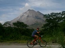 Biking around Arenal Volcano