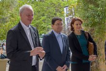 From left, David Scowsill (President and CEO of the World Travel & Tourism Council), Taleb Rifai (Secretary General of UNWTO) & 