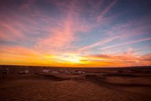 Camp Adounia at sunset