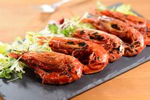 Harbourside Seafood Extravaganza - Pan-seared Spanish Red Prawns with Citrus Olive
