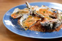 Harbourside Seafood Extravaganza - Baked Oysters with Lobster Sauce