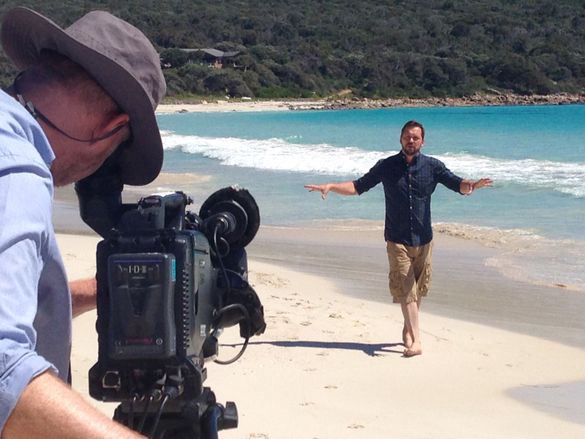 Jimmy Doherty on location in Australia filming 'Jimmy's Australian Food Adventure'