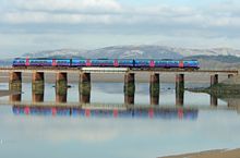 First TransPennine Regional Express Train heads through Northern England