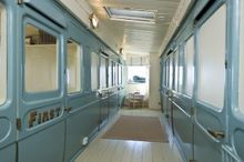 19th century beachfront train carriage conversion