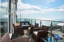 Terrace views from Cornish holiday house