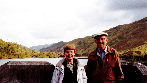 Wilma and Daniel Kehoe at Kylemore Lake in Connemara, on their first CIE Tours’ vacation in 2001.