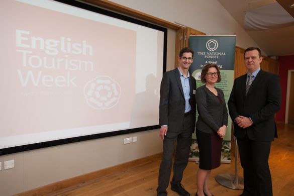 The National Forest & Beyond tourism networking event. From left: John Everitt, Chief Executive, National Forest Company; Dr Sha The National Forest & Beyond tourism networking event. From left: John Everitt, Chief Executive, National Forest Company; Dr Sha