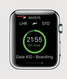 British Airways app for for Apple Watch - flight status