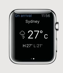 British Airways' app for Apple Watch - weather info