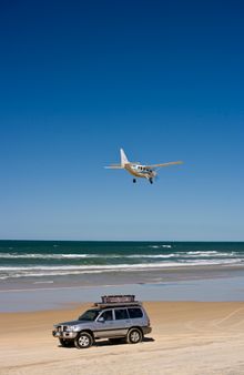 It's a highway, it's a beach, it's a runway... it's K'gari's 75 Mile Beach