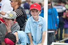 Tom McLean enjoys the Booligal Sheep Races