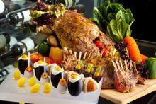 A carving of Whole Lamb and Easter chocolate desserts will be overflowing Yamm's buffet