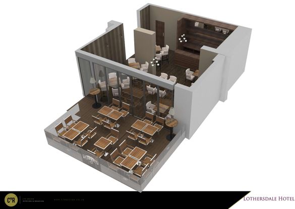 Artist's impression of Aspect 320, the new bar and terrace at Aspect Bar and Bistro, Morecambe