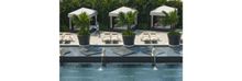 Cabanas by the pool at Mandarin Oriental, Singapore