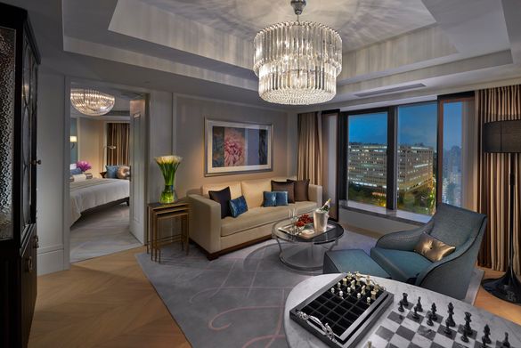 Living room, City Suite at Mandarin Oriental, Taipei Living room, City Suite at Mandarin Oriental, Taipei