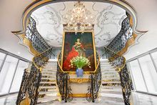 The lobby of the S.S. Maria Theresa
