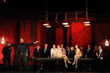 Emily Fons as Faramondo, Anna Devin as Clotilde, Anna Starushkevych as Rosimonda, and cast of Faramondo