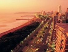Durban Beachfront at Sunset