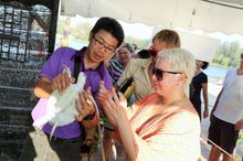PMBC biologists gave instructions to guests and closely supervised the release