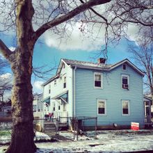 Bruce Springsteen early childhood home 39 1/2 Institute St. The house is featured in the artwork for Bruce Springsteen’s 1984 al