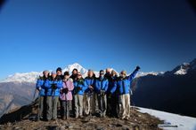 Wandering the World - Nepal - Clients at Kopra Ridge - Annapurna Trek
