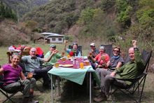 Wandering the World - Bhutan - Enjoying lunch at our camp
