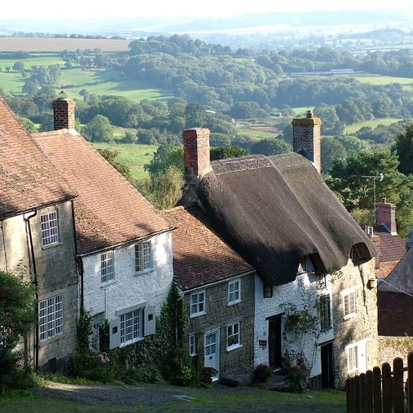 Shaftesbury's Gold Hill - known as Shaston in Hardy's books (Foot Trails Truly Madly Deeply Dorset). 