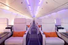 Contemporary design combined with. luxurious finishes is featured throughout the aircraft. The interior is light and fresh, feat