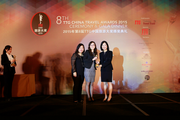 Photo from left to right:  Chimmy Tsui, TTG China Publisher; Sophie Wang, Sales & Marketing Director of The Westin Bund Center S